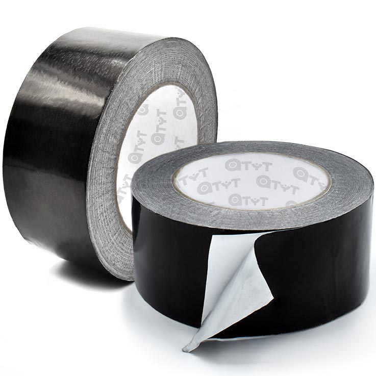 Cinta adhesiva de aluminio negra 30 µm 
